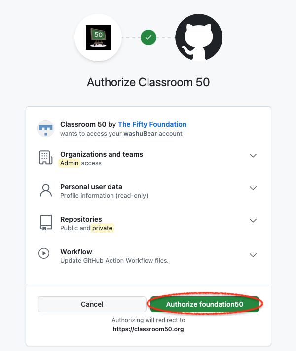 Authorize Classroom 50