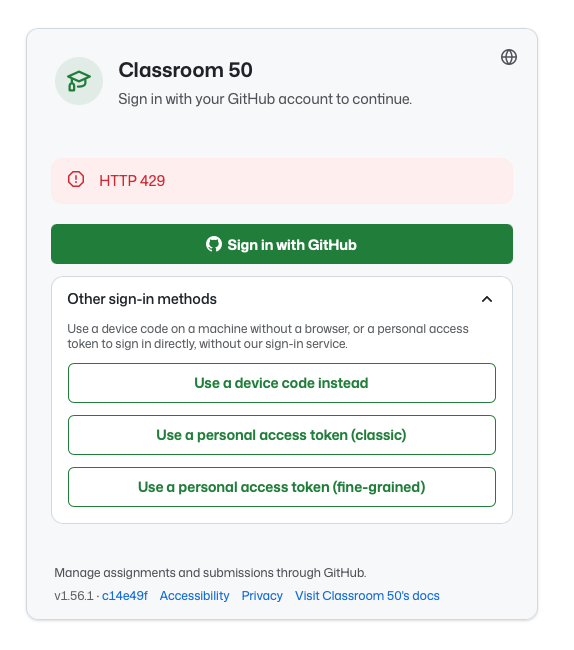 Assignment isn't available