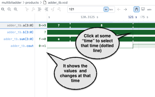 Select a time to see values
